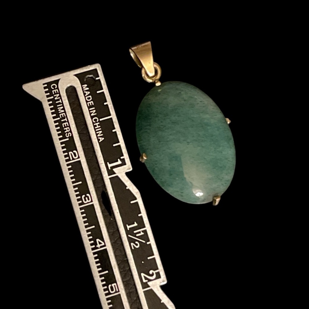 Pendant 14k gold Aventurine pendant